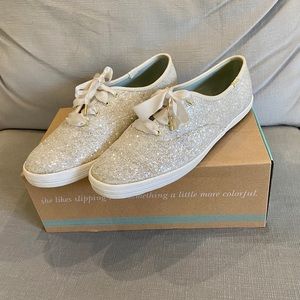 Kate Spade New York Keds Glitter Cream Shoes